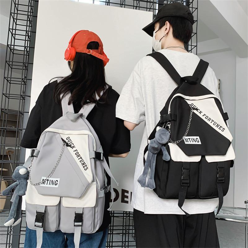 Girls School Backpack With Geometric Design And Nylon Fabric For Daily Use And Campus