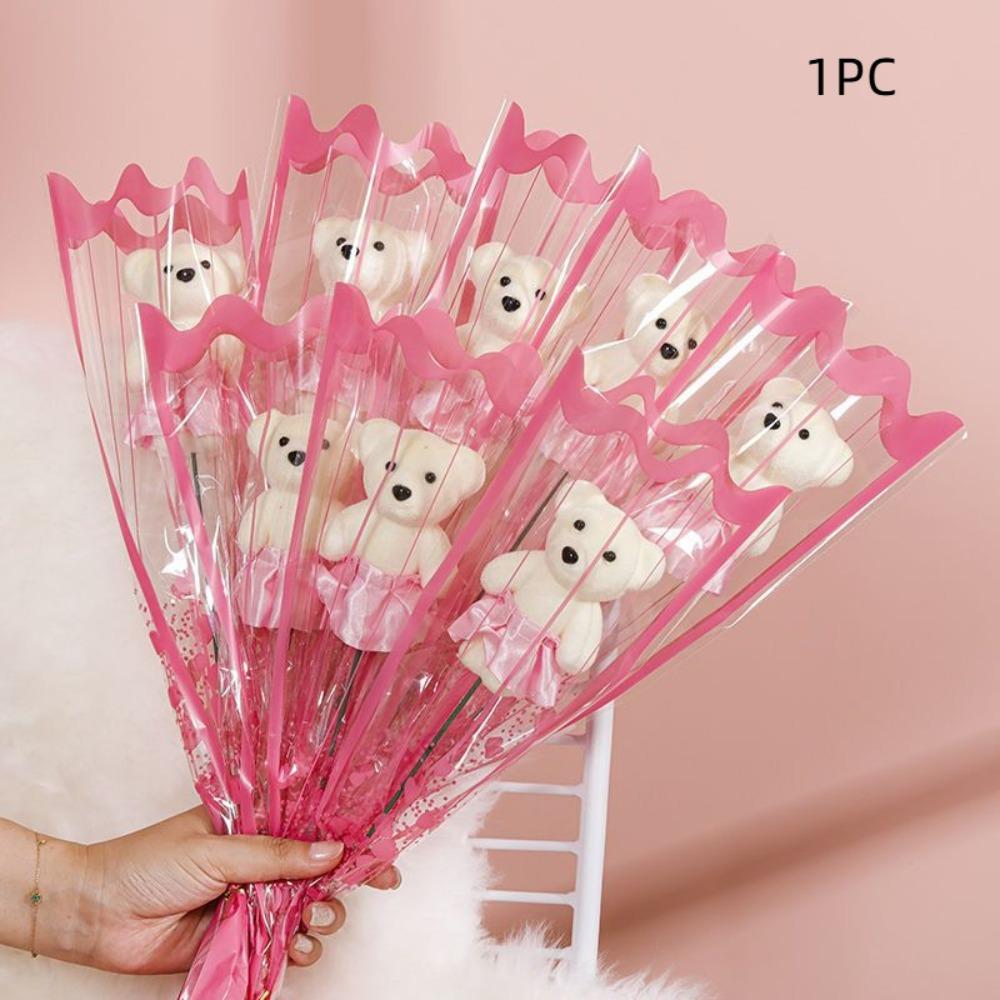 Soap Flower Artificial Rose Flowers Plush Toy Bear Bouquet Decoration
