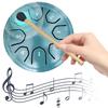 4.5 Inch 8 Notes Steel Tongue Drum with Drum Mallet Music Book Handpan Drum Rain Drum Instrument for Yoga Meditation Unique Gift