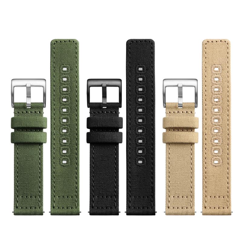 For Hamilton Khaki Canvas Strap H70605731 H70605993 h760250 h77616533 CITIZEN Nylon Quick release watchband Men Wrist band 20 22