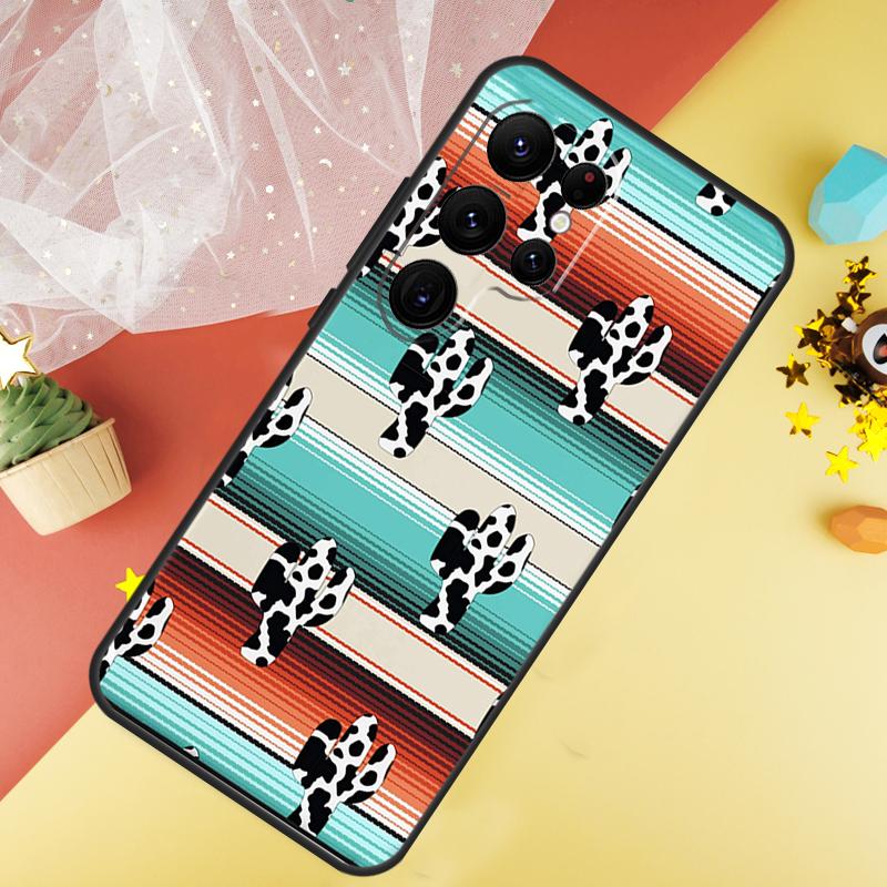 

Boho Botanical Leaf Cow Cactus Phone Case For Samsung Galaxy S25 FE S23 S21 S20 S22 S24 S26 Ultra S10 S26 Plus Cover Coque Galaxy S21 Plus