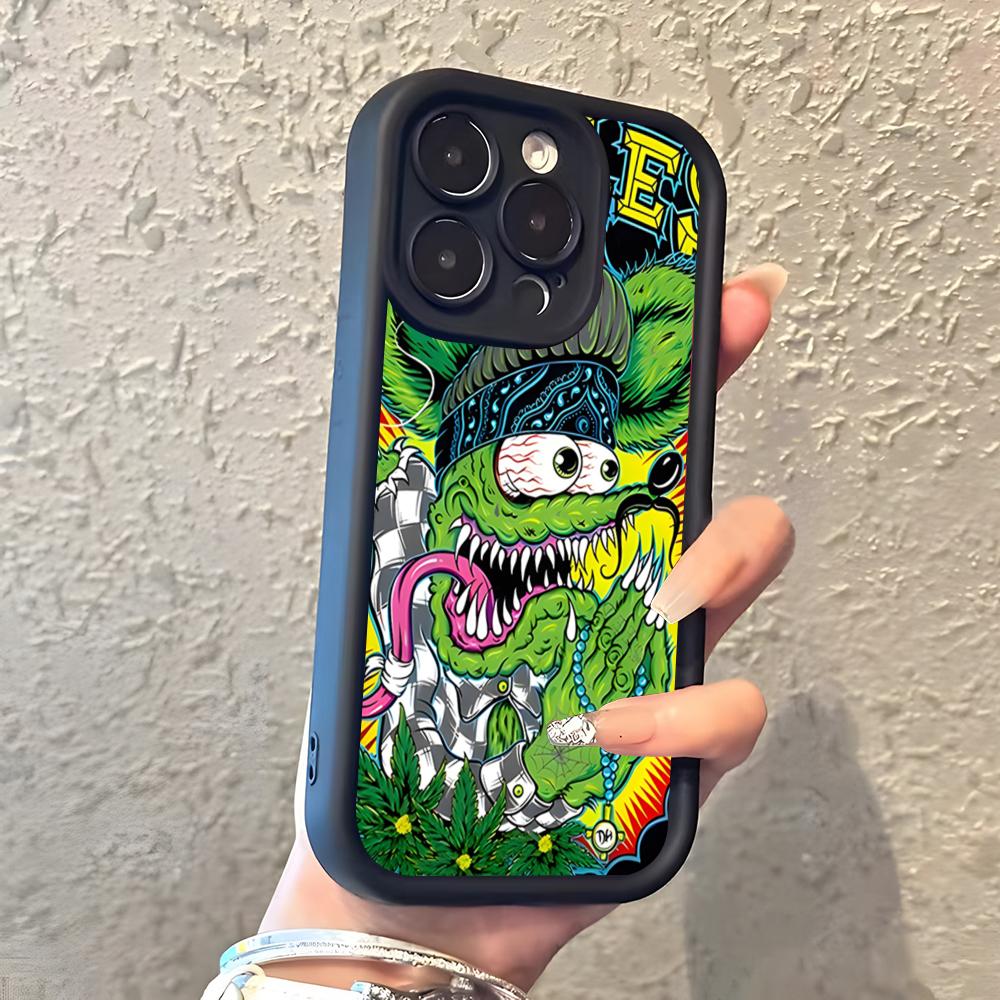 Rat Fink Phone Case For IPhone 17 Pro Max 16 15 14 Pro Max IPhone 13 Pro Max 11 Plus Silicone Cover
