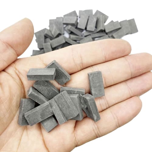 100 Blue Brick Blocks, 1:35 Scale, Miniature Bricks for Diorama Sets, Model Buildings, DIY Scenery, Gardening Accessories