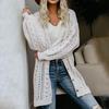 Women's Cardigan Solid Color Knit Sweater Cutout Knit Sweater Jacket