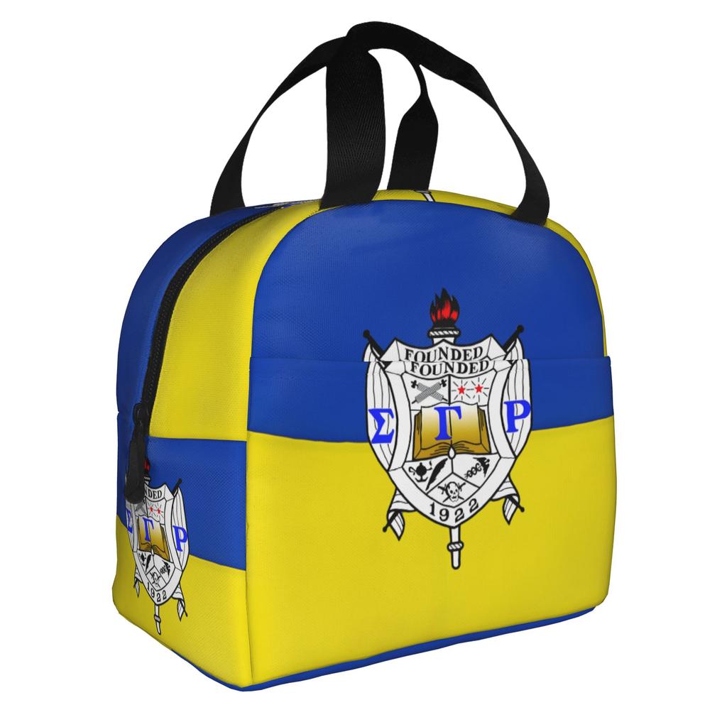 SGRHO1922 Sigma Gamma Rho Insulated Lunch Bag for School Office African American Sorority Portable Cooler Thermal Bento Box
