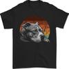 Pitbull Dog Sunset Mens T-Shirt 100% Cotton Unisex T-Shirt
