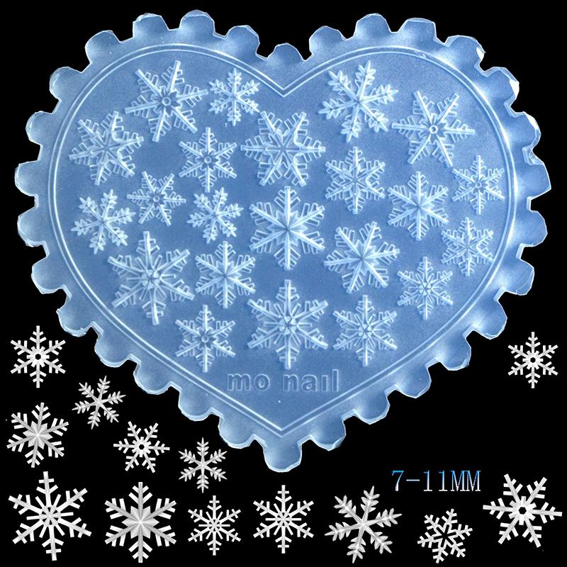 Molde para Esculpir Uñas Flor Creativa Mariposa Copo de Nieve Decoraciones para Uñas Nail Art Placas de Estampado Manicura DIY Accesorios Herramientas