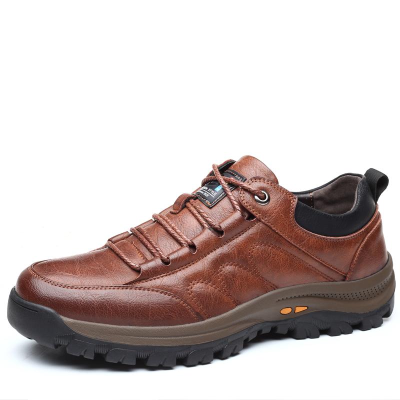 

Fashion 2025 Genuine Leather Mens Shoes High Quality Hot Sale Men s Casual Business Walking Sports Fashion Versatile Retro Lace-up Shoes 44 коричневый