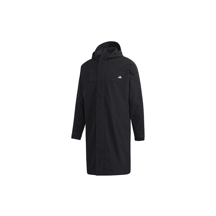 Adidas Jackets Men's Black Hooded Moderate Straight Fit GM4450