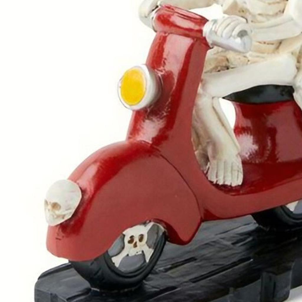 Halloween Skeleton Couple On Motorcycle Decor Skull Figurine Home Ornaments For Party Room Shelf Desktop Decoration Gifts