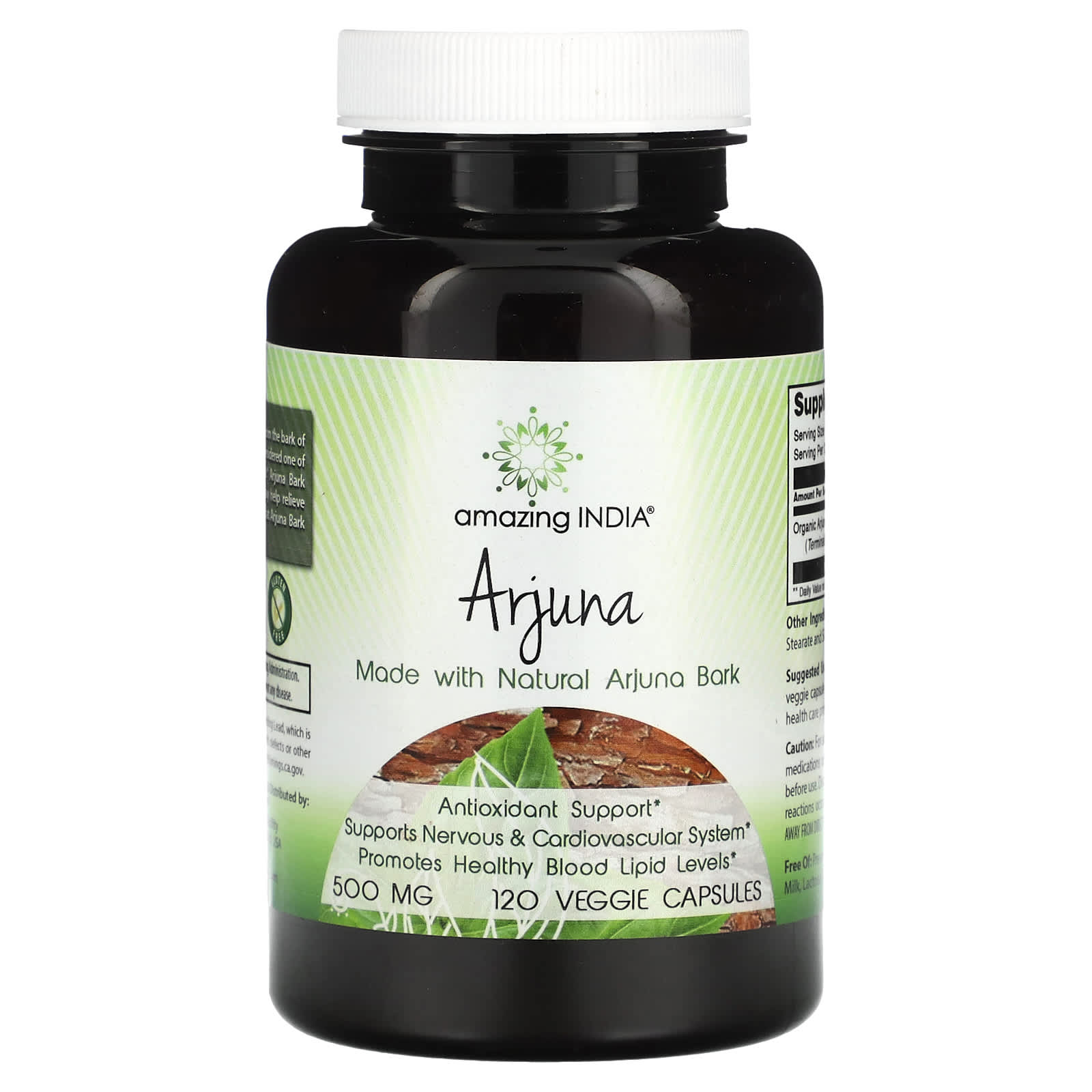 

Arjuna, 500Mg, 120 Veggie Capsules