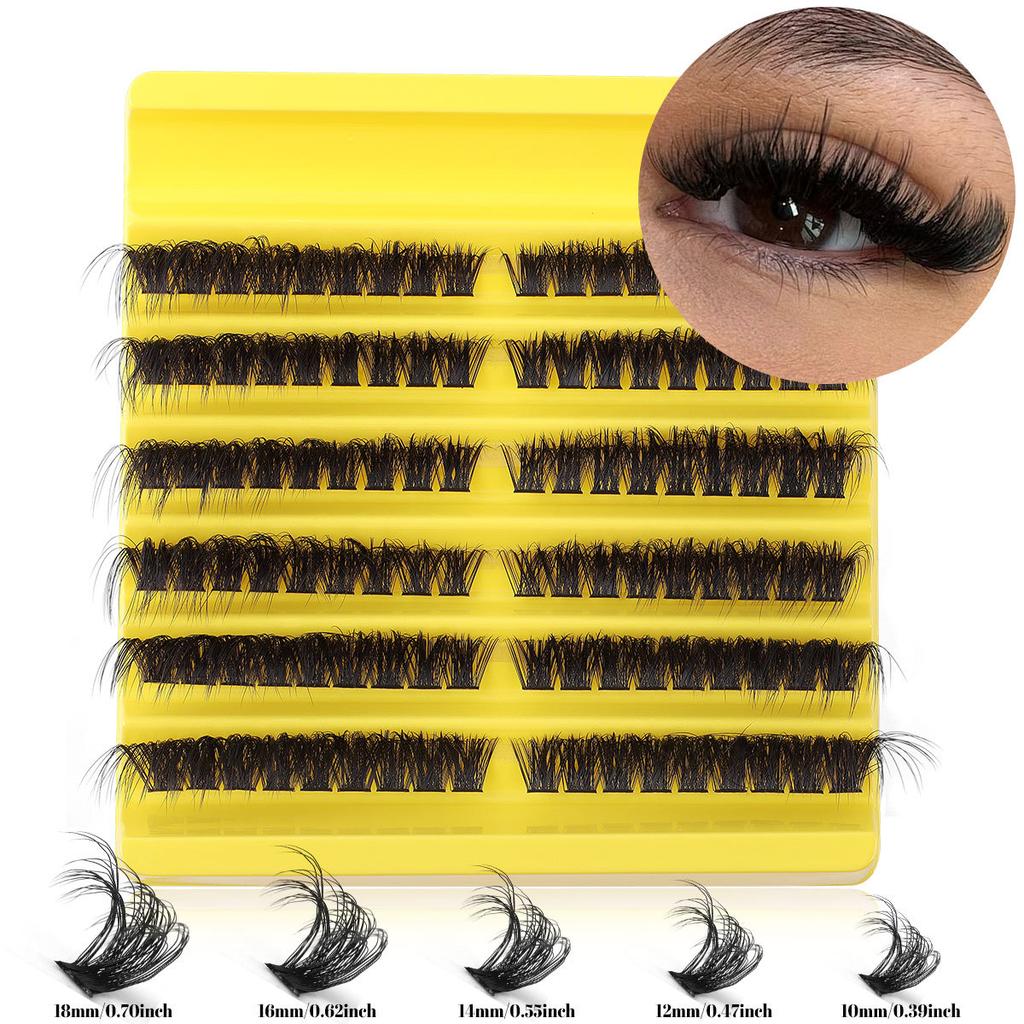 D Song Single Cluster False Eyelash Extension Set, Japanese And Korean Diy Segmented Natural Thick Hair Portable