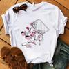 Hotselling New Fashion Accessory Printed Womens Roundneck Shortsleeved Tshirt with Cartoon Features Graphic T Shirts