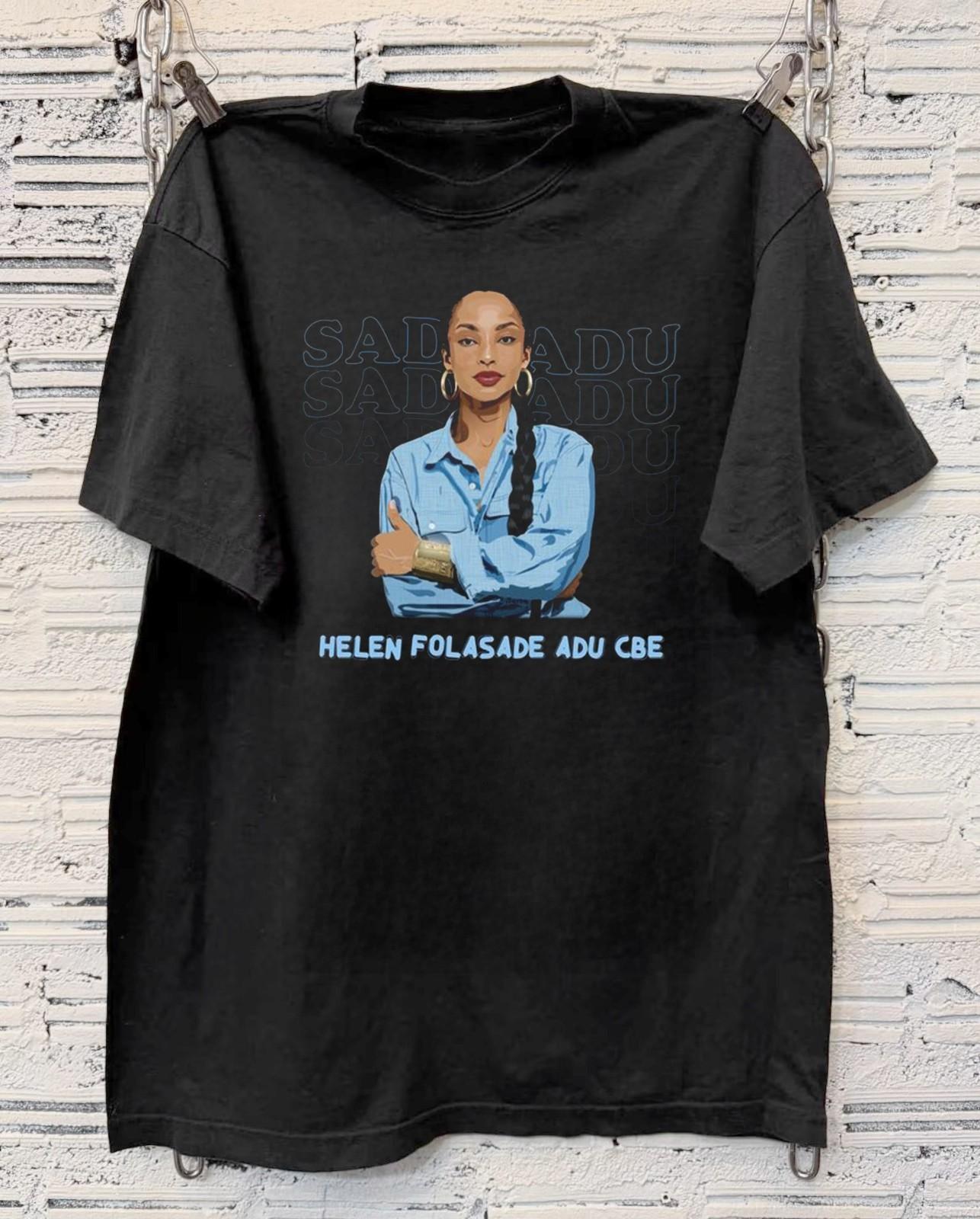 Sade Adu Helen Folasade Iconic Singer Unisex Black Cotton T-Shirt Size S to 5X S