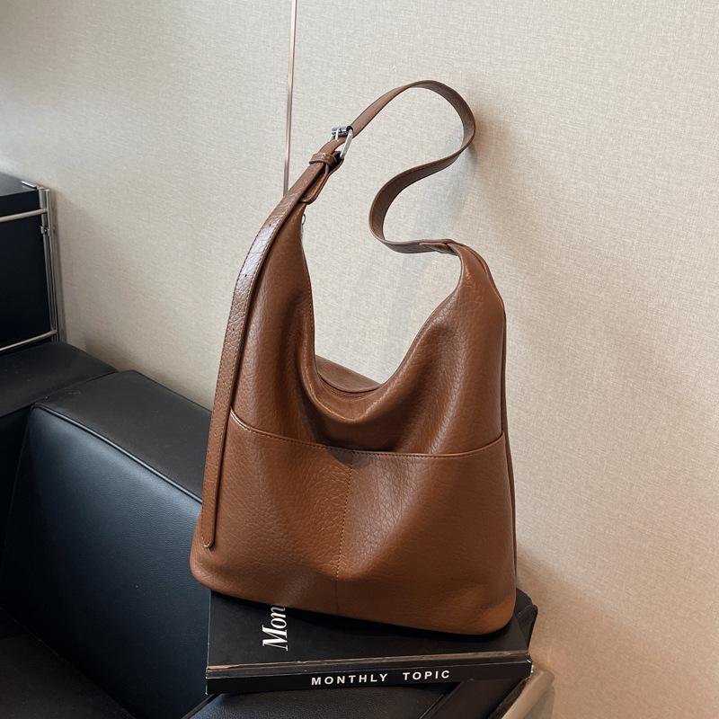 

Зовнішня сумка на одне відро, жіноча нова висококласна сумка під пахвами 2024 р., жіноча сумка на плече великої місткості, сумка-месенджер коричневий