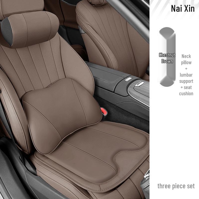 Jiyue 01/07 Car Headrest & Backrest Memory Foam Cushion with Neck and Lumbar Support