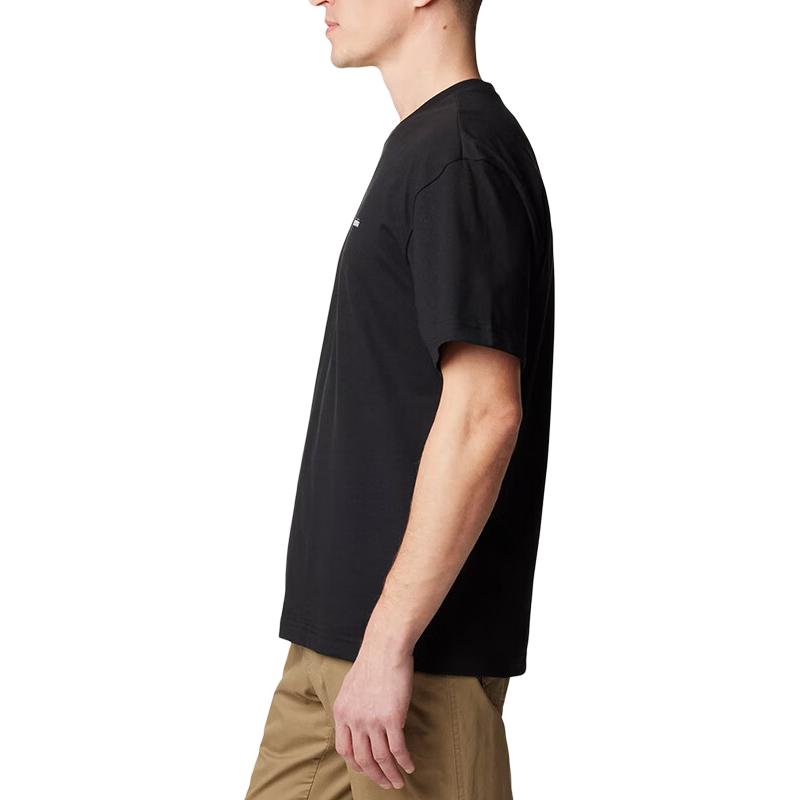Columbia T-Shirts Men's Black Crew Neck Moderate AE4288-010