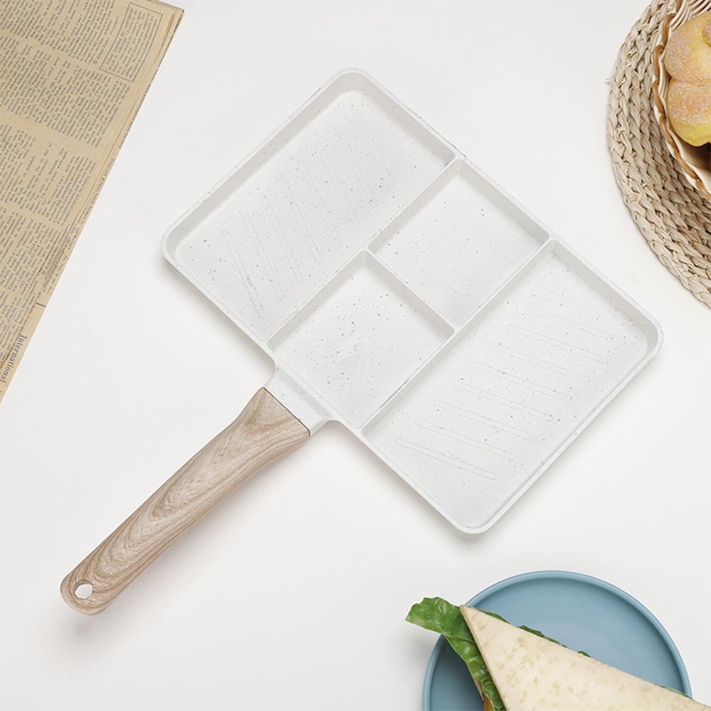 Vier-Tassen-Eier-Legeschale aus Legierung für Frühstück, McMuffin, Eier, Pfannkuchen, Burger, Sandwiches, Gasherd & Induktionsherd kompatibel