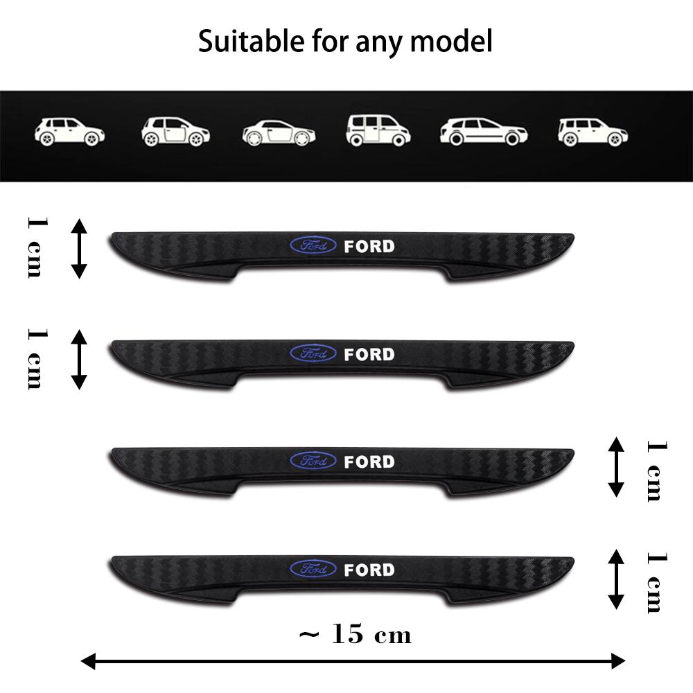 NGGU1 4pcs Rubber Car Door Edge Protector Sticker Anti Collision Anti-scratch Strips For Ford Mondeo Focus 2 3 4 Mustang