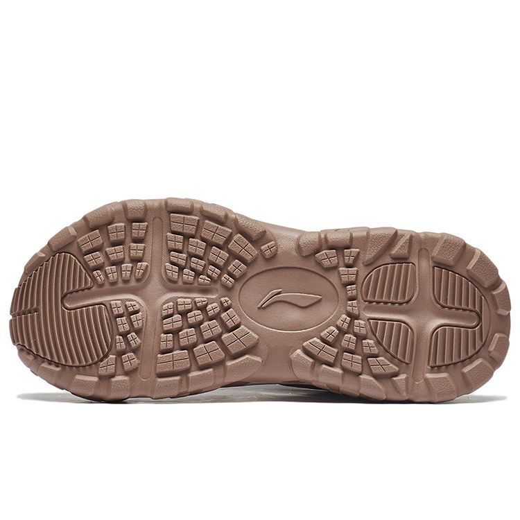 Li Ning Kids Sports Lifestyle Series Trendy Non-Slip Shock Absorbing Lightweight Sandals Kids Sandals Brown YKUT032-5