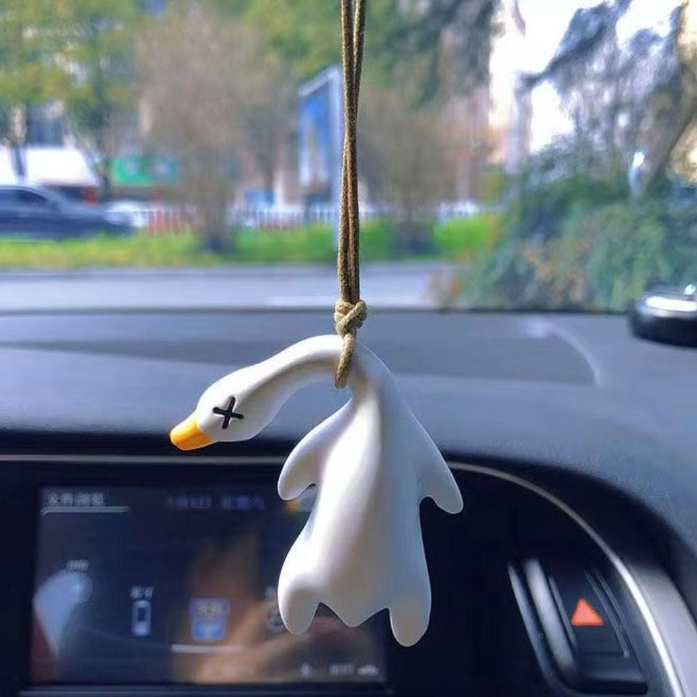 2Pcs Color Changing Color Changing Swing Goose Cute Car Hanging Ornament  Wall Decor