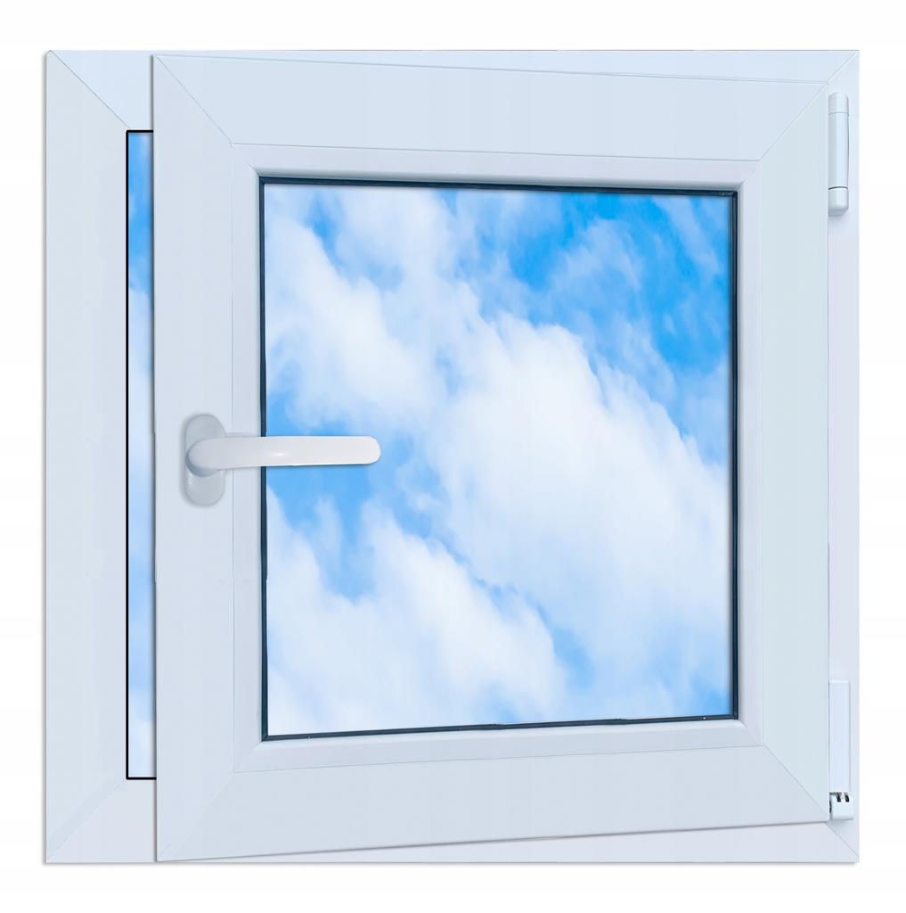 White PVC Window 60x60 Right New 600x600 Mm Tilt-and-Turn Ru Double-Glazed
