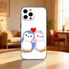 Cute Pudgy Penguin Phone Case For iPhone17,16,15,14,13,12 Plus,Max Soft Silicone Black Cover