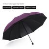 Men's and Women's Large Folding Umbrella, Dual-Purpose Sun and Rain Umbrella, Manual Opening, Black Coating for Sun Protection, Business Advertising