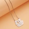 Stainless Steel Gold Silver Family Pendant Necklace Couple Necklace
