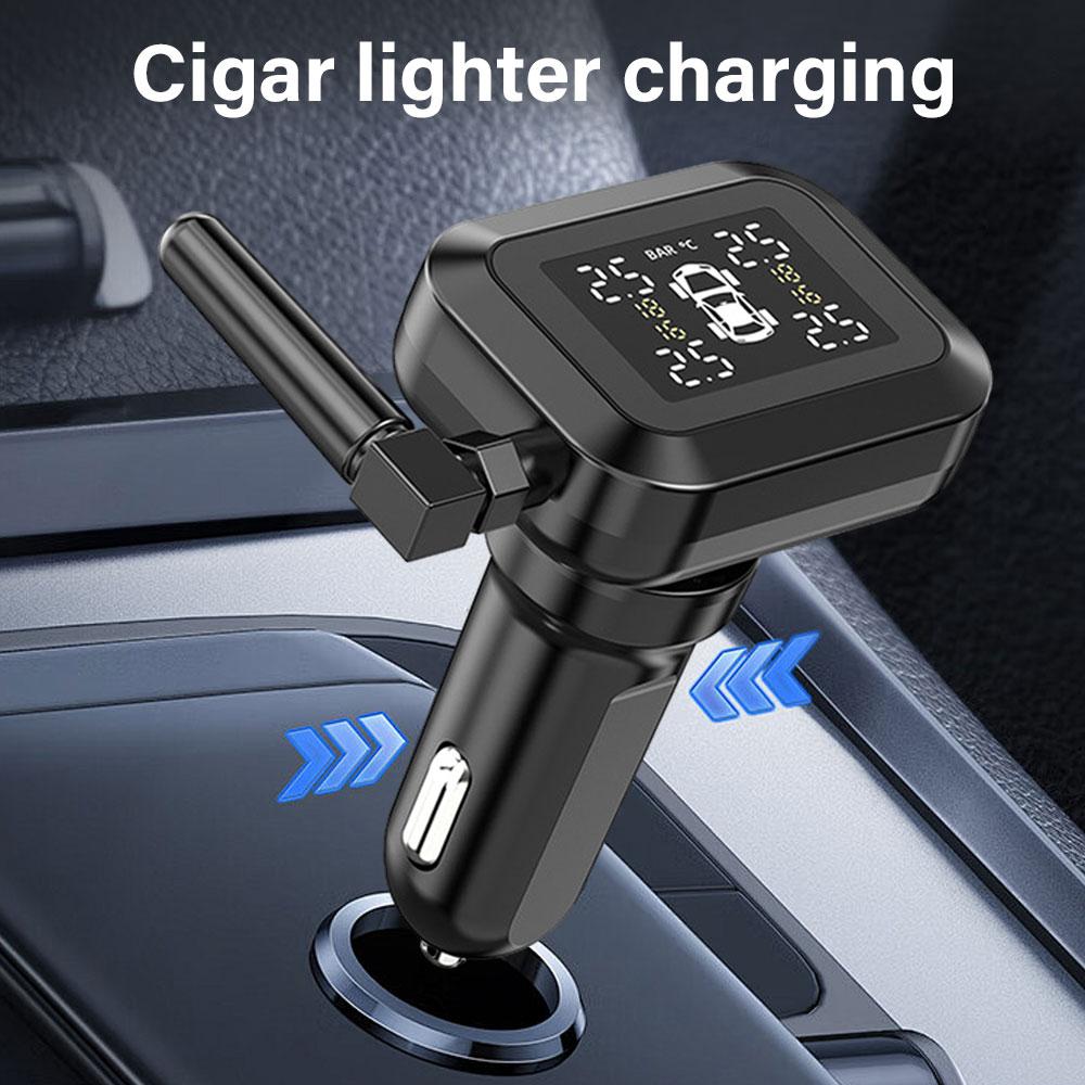 NEW Car Driver Alarm TPMS Monitor Sensor Wireless Car Tire Pressure Monitoring System with 4 External Sensors