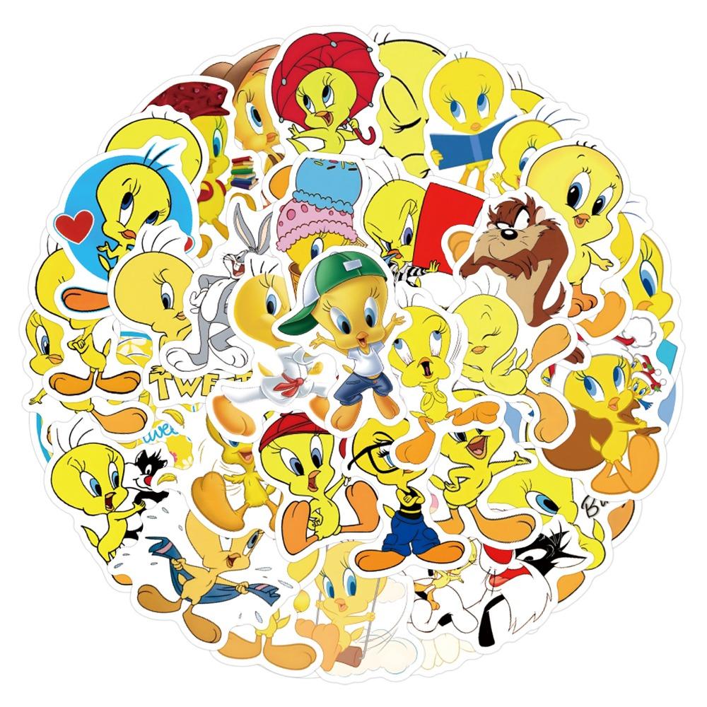 56Pcs Kawaii Tweety Bird Stickers Suitcase Water Cup Stationery Mobile Phone Car Laptop Refrigerator Decoration Diy Decals