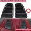 1Pair Carbon Fiber Look Rear Tail Light Cover Decorative Sticker for Fiat 500 Abarth 595 695 2016-2024 Glossy Black