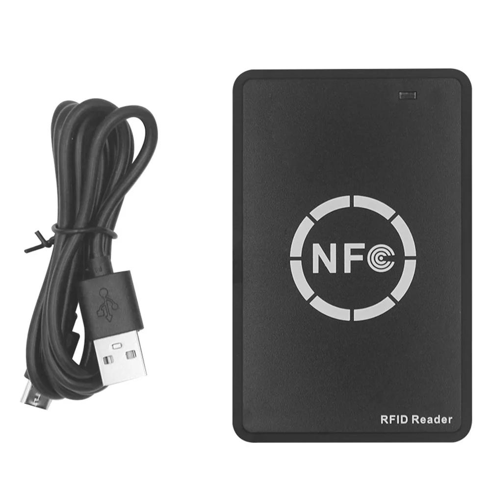 NFC Smart Card Reader Writer 13.56MHz/125KHz/250KHz USB Programmer RFID Copier/Duplicator Card ID IC Decoder Door Access System
