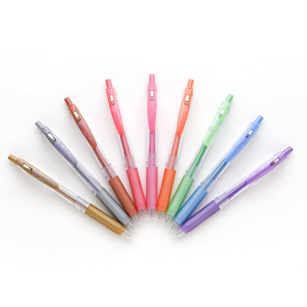 Zebra Sarasa Clip Gel Ballpoint Pen 9 Colors 1.0 JJE15-9CA