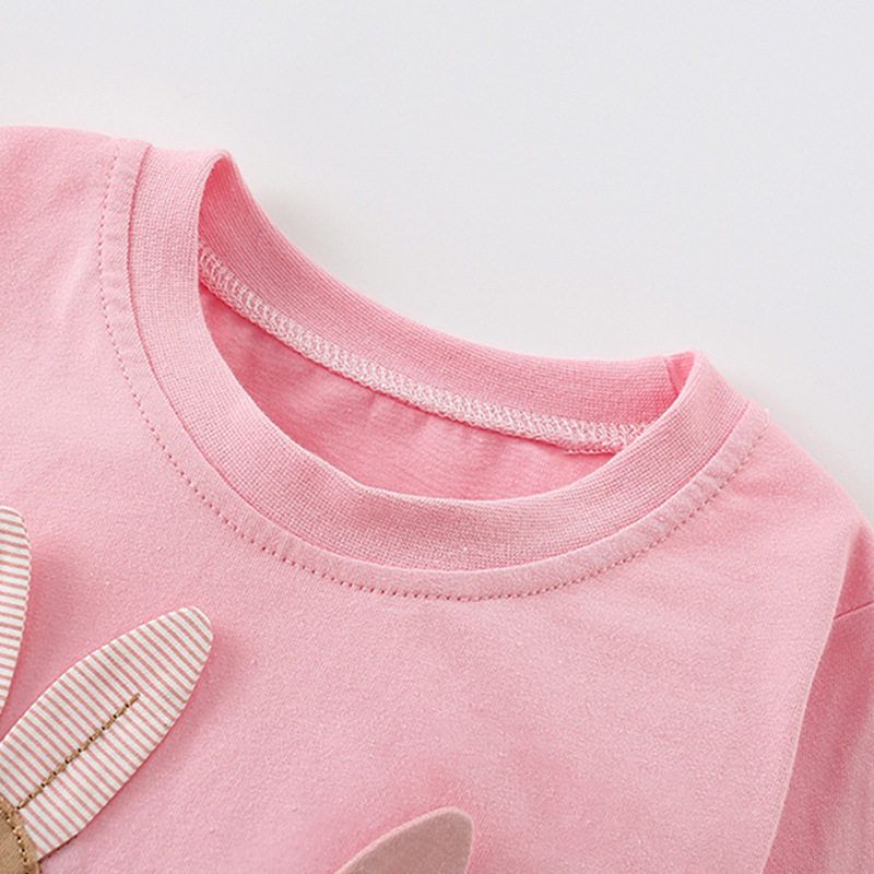 In-Stock Girls' Long-Sleeve T-Shirt, New Spring and Autumn Style, Stylish Children's Pullover Top, Baby Girl Clothes, Autumn Base Shirt 3