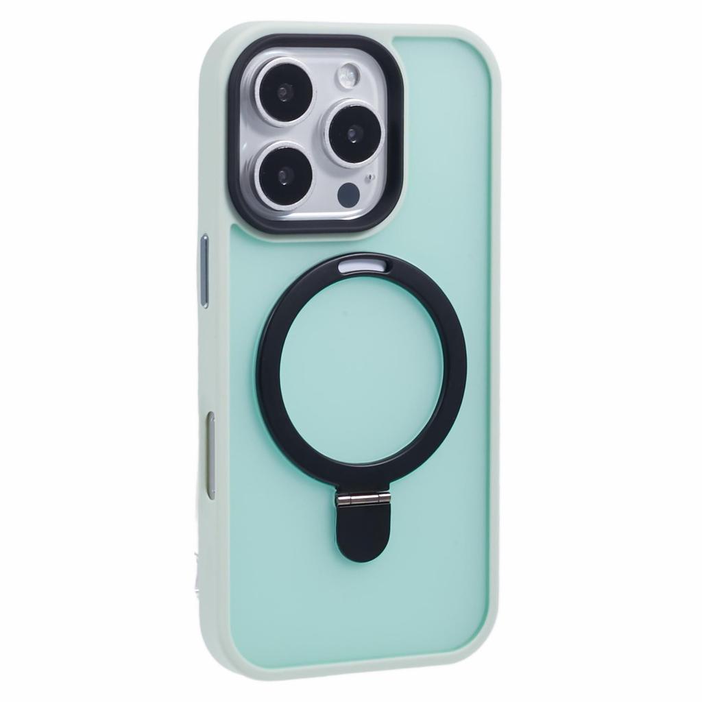 Für iPhone 16 Pro Magnetische Hülle Ständer TPU+PC Handyhülle