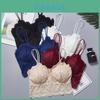 Women's Backless Lace Floral Bralette Crop Top With Padded Comfort**