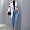 Women's Fashion  And Winter Newspaper Does Not Locate Printed Small Suit Jacket