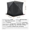 Portable Ice Shelter, 3-4 Person Pop-Up Ice Fishing Tent, 43 Square Feet Fishable Area, Ice Shanty for Winter Fishing, Waterproof Oxford Ice Cube with