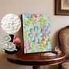 DIY Pearl Painting Set Colored Flowers Pattern Home Decoration Handmade Sticky Diamond Creative Canvas Pearl Art Painting Crafts Perfect Gift