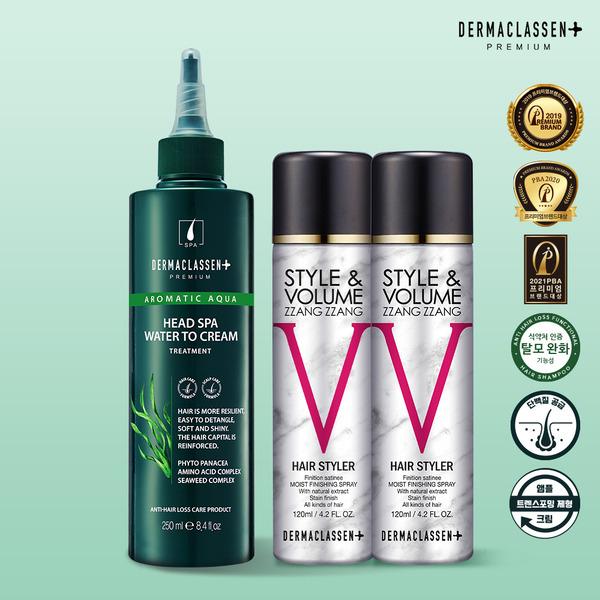 Dermaclassen Head Spa Treatment 250ml + 2 Black Tea Sprays / Hair Loss Relief black
