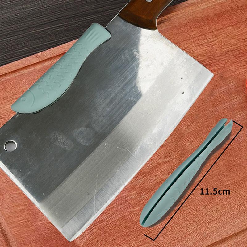 1Pc Silicone Knife Cap Cut Chicken Bones Chopping Booster Knife Bracket Cap Holder For Meat Cleaver Cooking Tool
