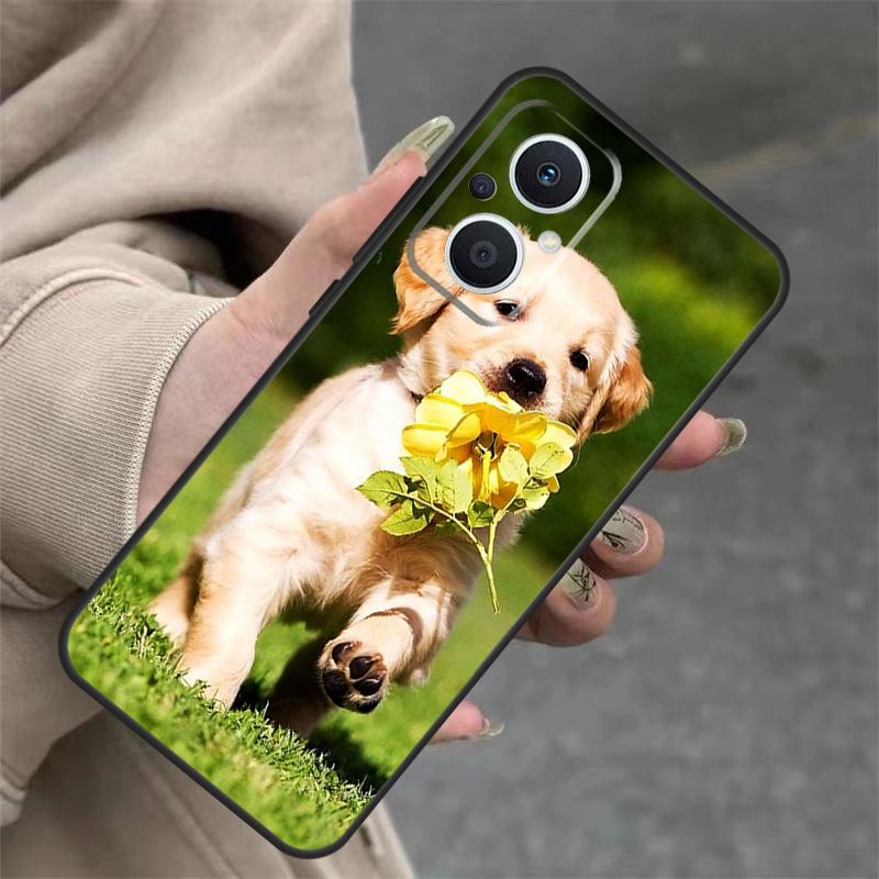 Golden Retriever Dog Case For OPPO Reno 11 11F 10 Pro 4Z 5Z 8T 5 6 7 8 Lite OPPO Find X5 X6 Pro X2 X3 Lite Cover