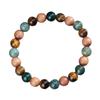 Cosmic Sailing Natural Crystal and Sandalwood Water Agate Bracelet