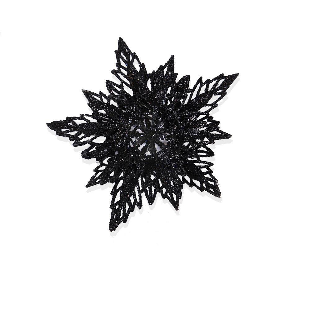 13cm Weihnachten Glitzer Blume Kopf Pailletten Realistisch Künstliche Weihnachtsstern Blume Handgemacht Simulation Weihnachtsbaum Dekorationen