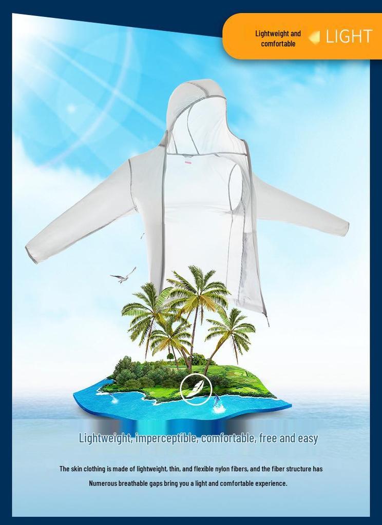 Unisex UV-Protective Lightweight Windbreaker for Outdoor Sports and Fishing
