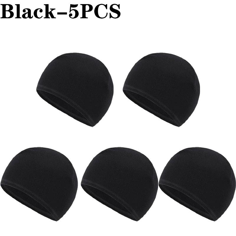 1-5PCS Unisex Winter Skull Cap Soft Polar Fleece Beanie Thick Warm Windproof Ski Hat Outdoor Cap Suitable for Both Men and Women