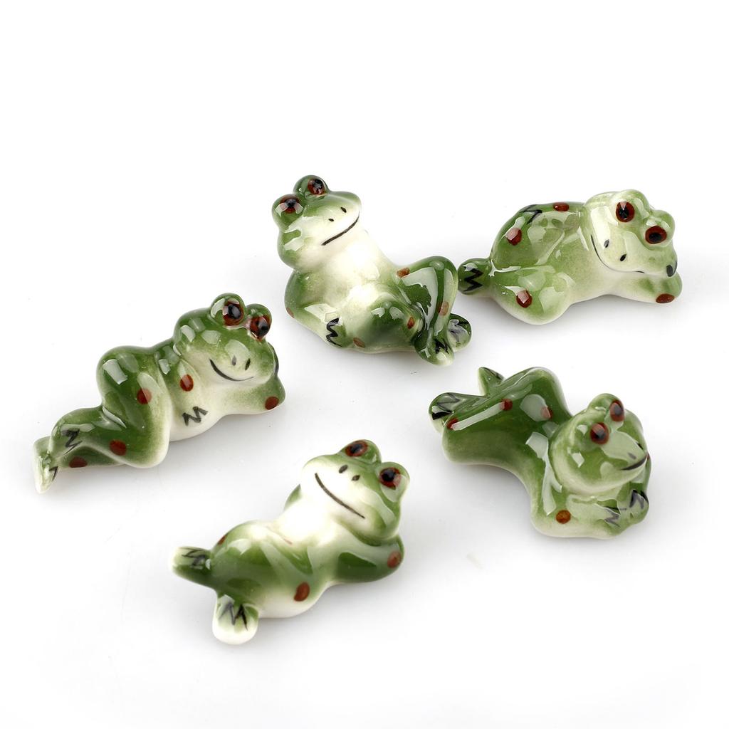 Ceramic Cute Kitten Chopsticks Holder Ceramic Painted Kitten Frog Ornament Chopsticks Holder