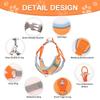 Reflective Dog Harness Leash Set Nylon Adjustable Pet Harness Outdoor Walking Breathable Pet Chest Vest Leash Dog Accessories