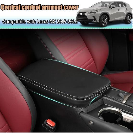 Kakash Custom Interior Accessories for Lexus NX 300 300h 2015 2016 2017 2018 2019 2020 2021 Leather Center Console Cover Armrest Pad,Waterproof